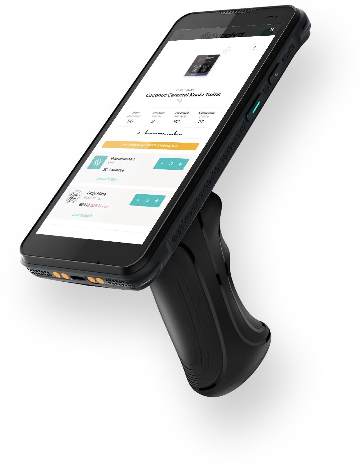Supply'd ERP PDA scanner for scan to order and warehouse operations